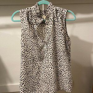 Leopard Print sleeveless blouse